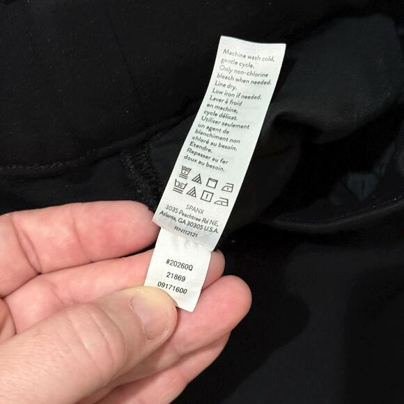 Spanx Black Cropped Flare Ponte High Rise Pants Large Petite Stretch Pull On - Picture 5 of 10